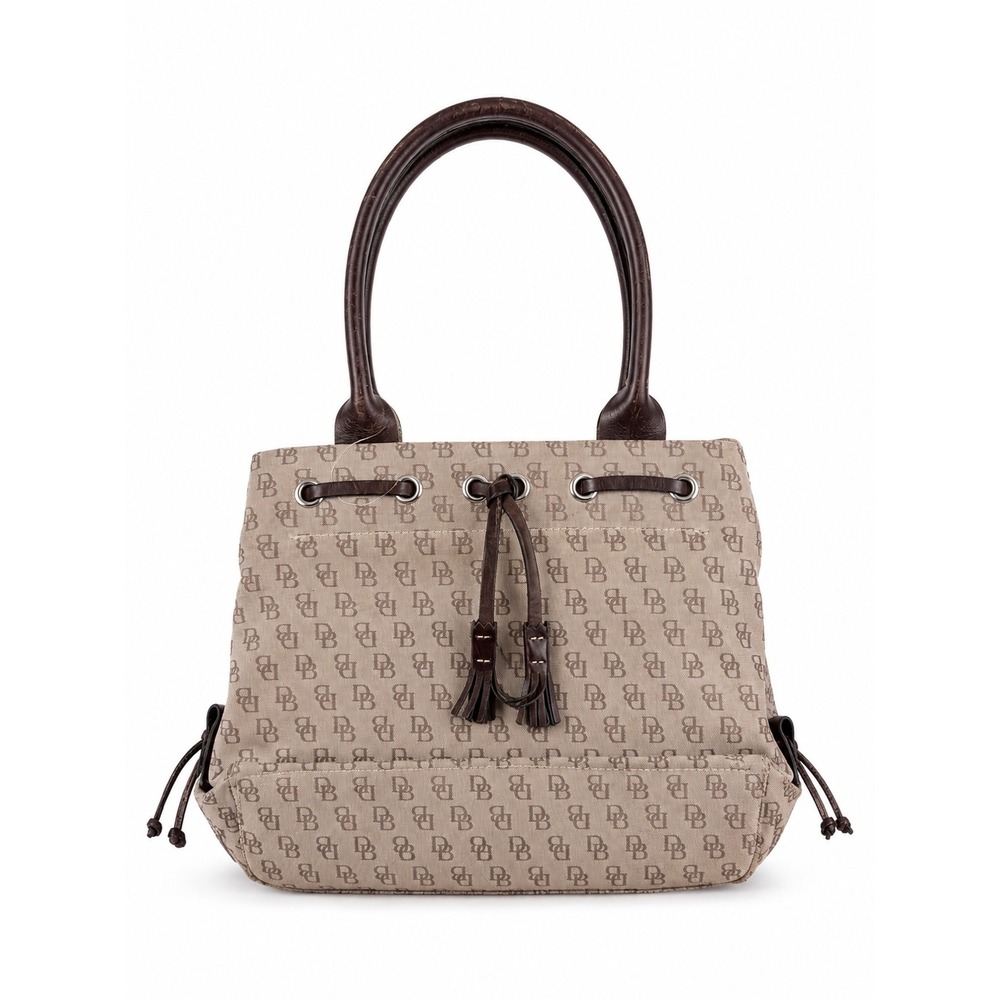 Dooney & Bourke Vintage Y2K Monogram Canvas Shoulder Bag Purse